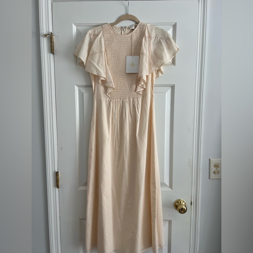 Anna Cate Cream Ruffle Maxi Dress